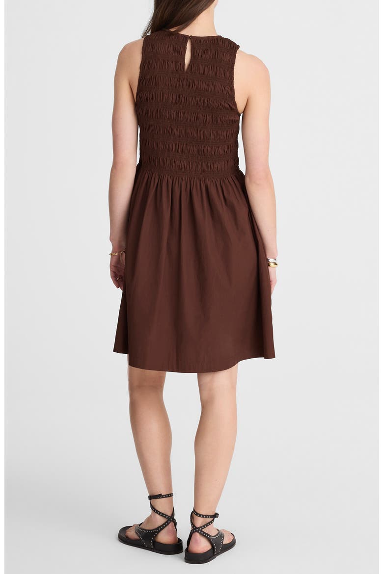 The Melody Smocked Minidress, Alternate, color, ROASTED CHICORY