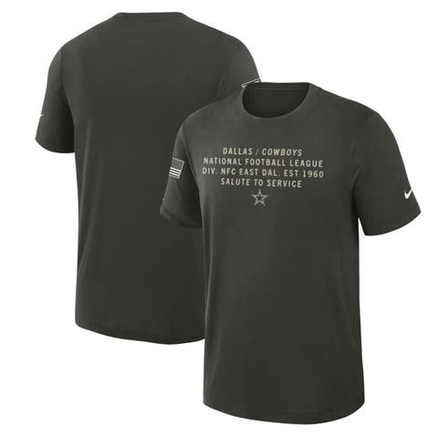 Men's Nike Forest Green Dallas Cowboys 2025 Salute to Service Sideline Slub Dri-FIT T-Shirt