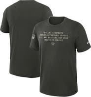 Nike Men's Nike Forest Green Dallas Cowboys 2025 Salute to Service Sideline Slub Dri-FIT T-Shirt