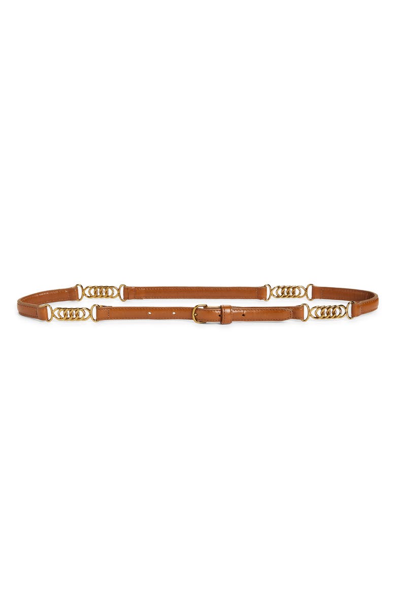 FRAME The Twisted Link Belt, Main, color, Camel