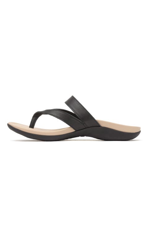 Abeo Oasis Thong Sandal In Black Majestic - Regular