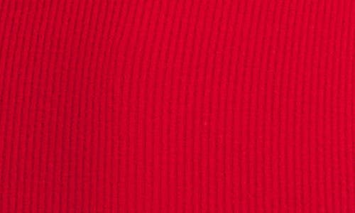 Karen Kane Turtleneck Rib Sleeveless Top In Red