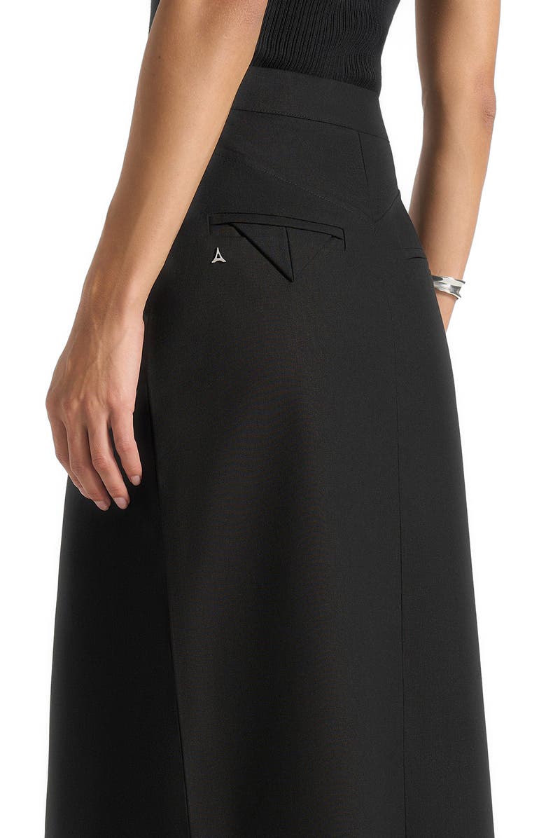 Manière De Voir Regine Tailored A-Line Maxi Skirt, Alternate, color, Black