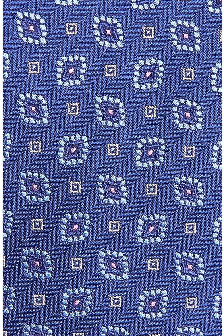 Geometric Jacquard Silk Herringbone Tie, Alternate, color, NAVY