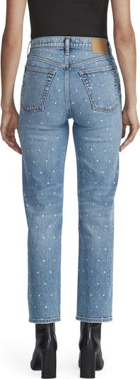 Harlow Rhinestone Straight Leg Jeans