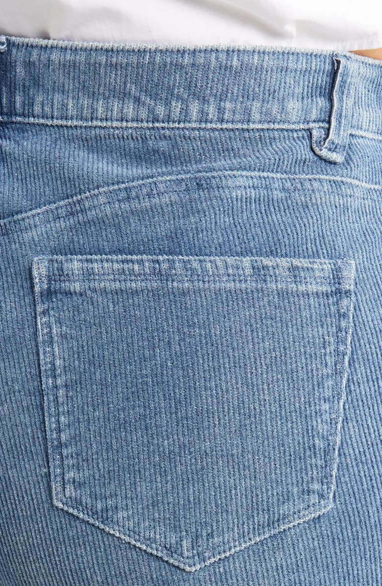 Wit & Wisdom Sam 'Ab'Solution High Waist Wide Leg Corduroy Jeans, Alternate, color, Washed Mid Blue