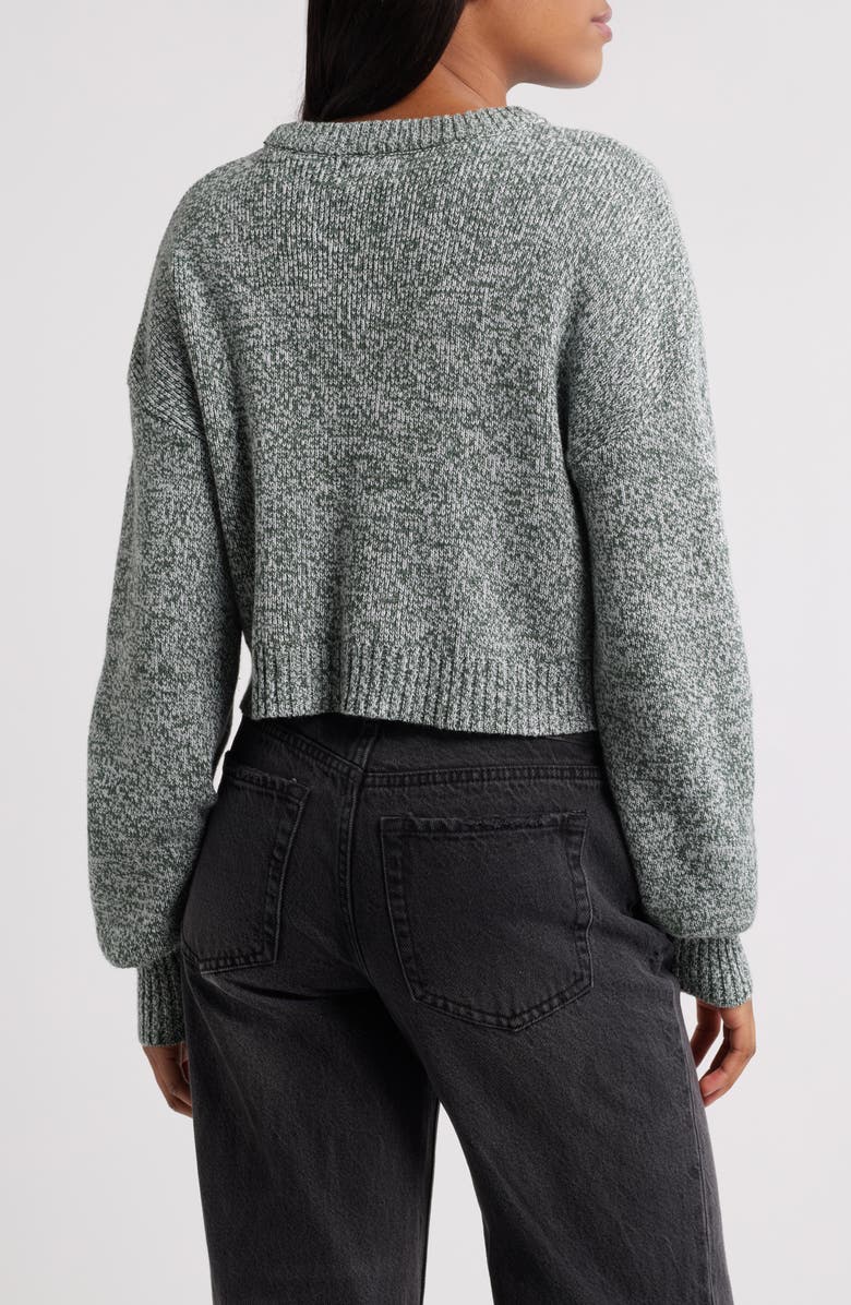 PacSun Micah Marled Crop Cotton Blend Rib Sweater, Alternate, color,