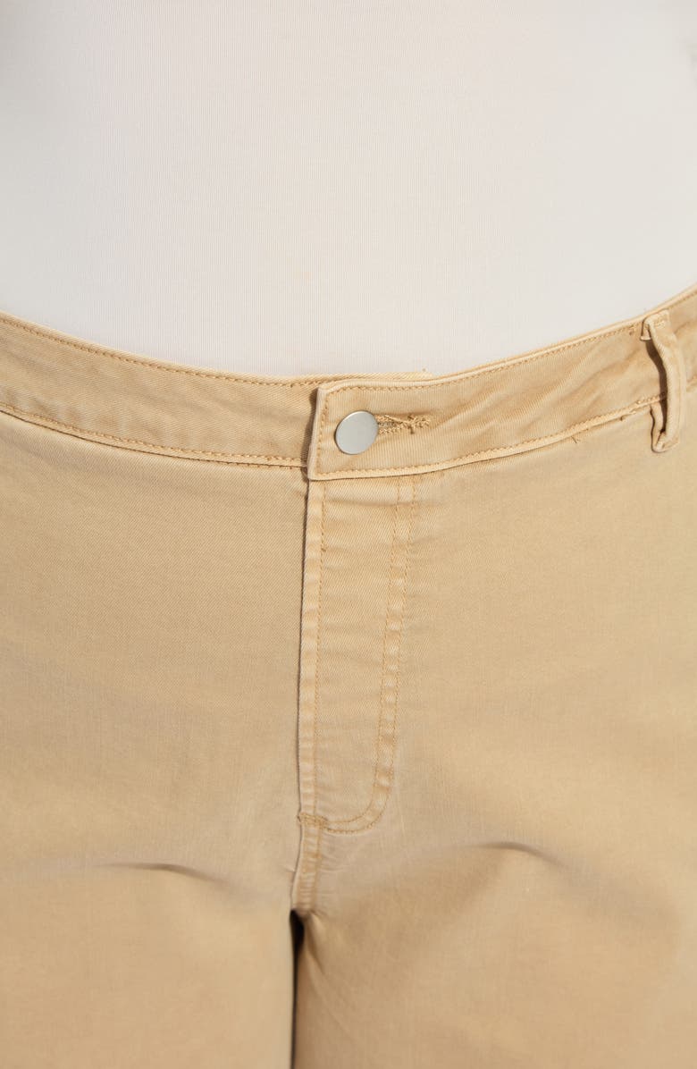 Lysse Iris Flat Front Wide Leg Jeans, Alternate, color, Asutex Desert Khaki