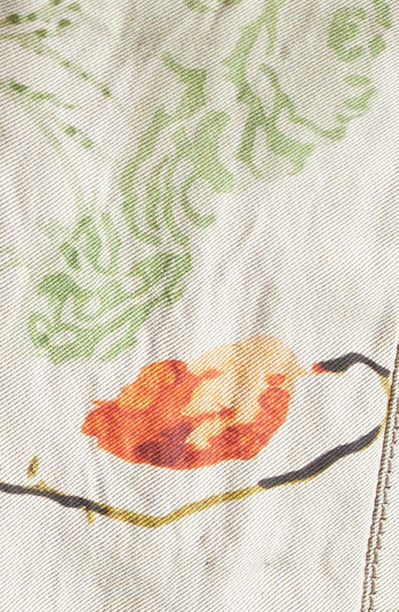 Erdem Floral Metallic Crinkled Satin Corset Top, Alternate, color, Pearl