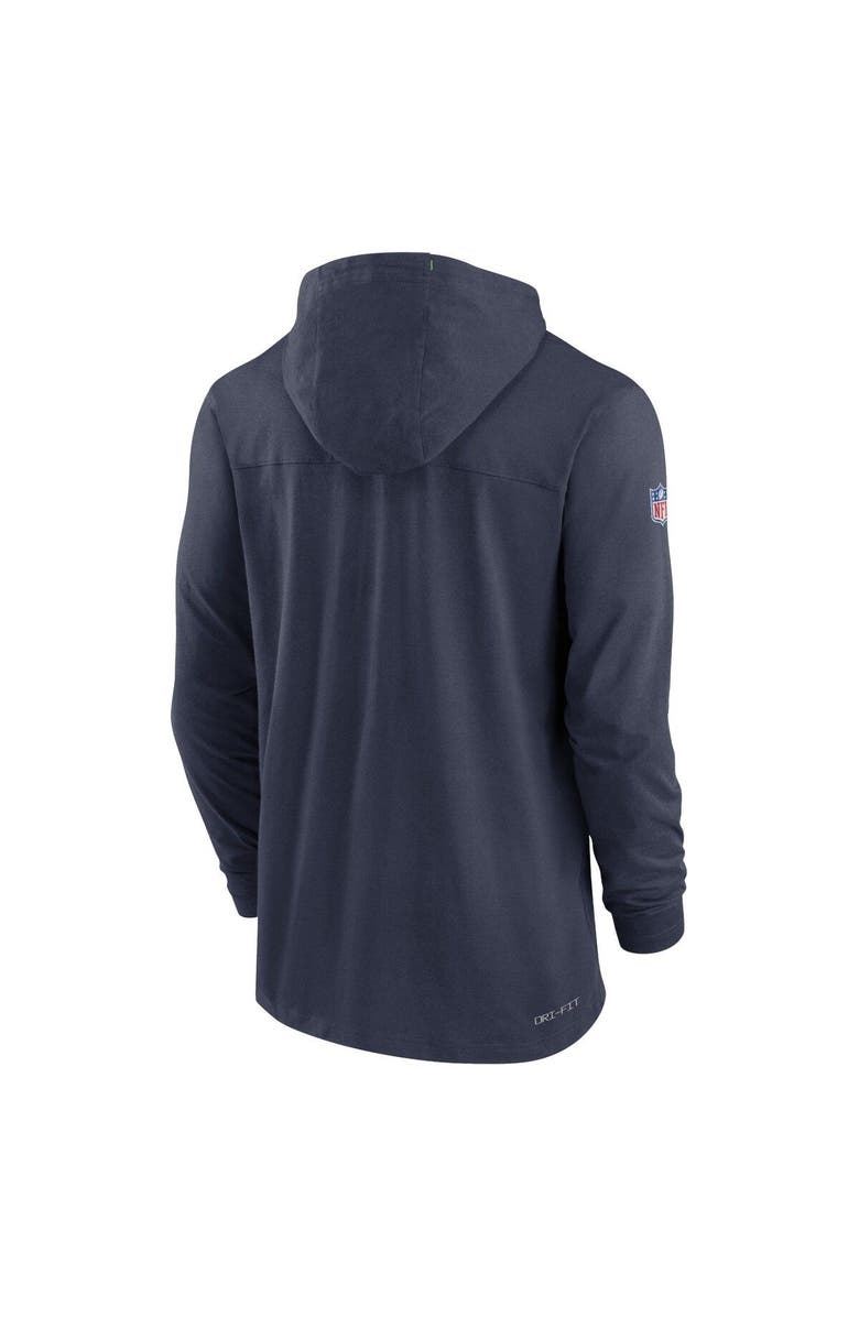 Nike Men's Nike College Navy Seattle Seahawks Sideline Pop Performance Pullover Long Sleeve Hoodie T-Shirt, Alternate, color, 