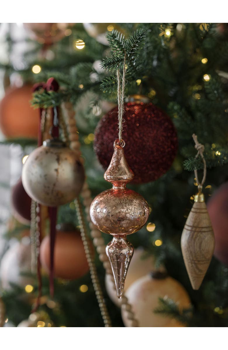 CG Hunter Assorted Vintage Rose & Bordeaux Glass Finial Ornament, Alternate, color, 