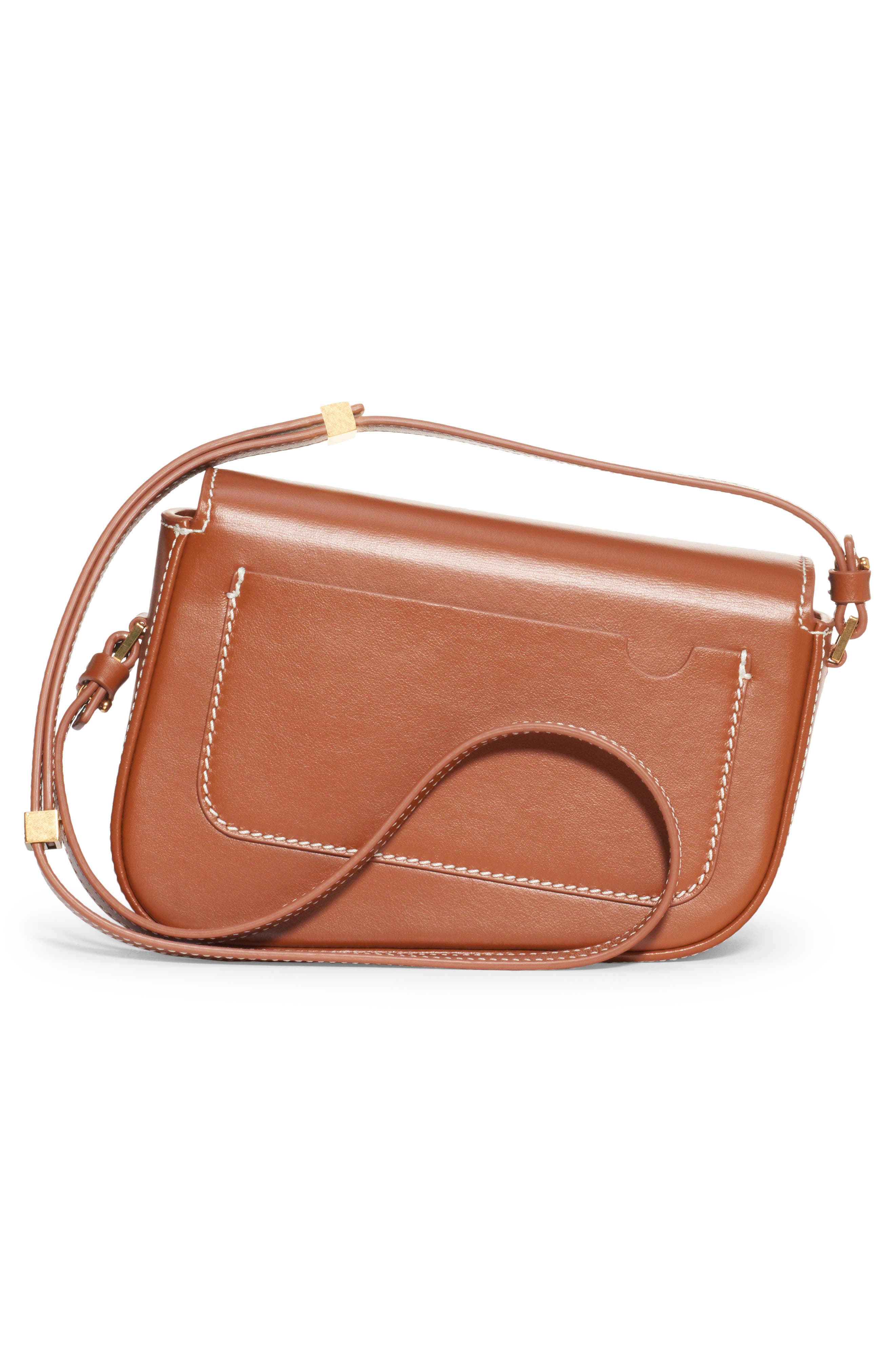 Palm Angels Crash Logo Leather Crossbody Bag, Alternate, color, 