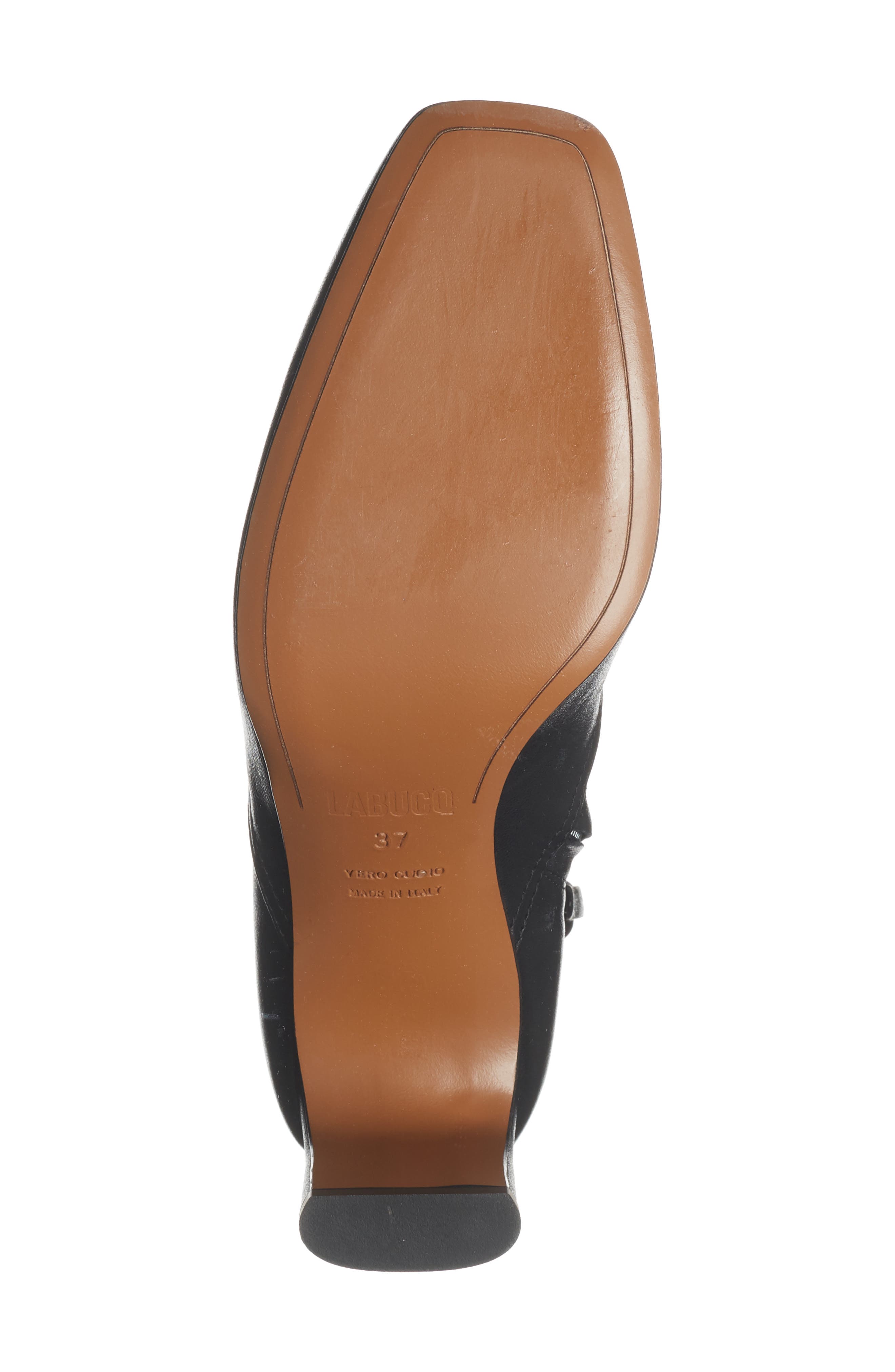 LABUCQ Jules Square Toe Bootie, Alternate, color, Black