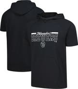 LEVELWEAR Men's Levelwear Black Milwaukee Brewers Phase Vanguard Hoodie T-Shirt