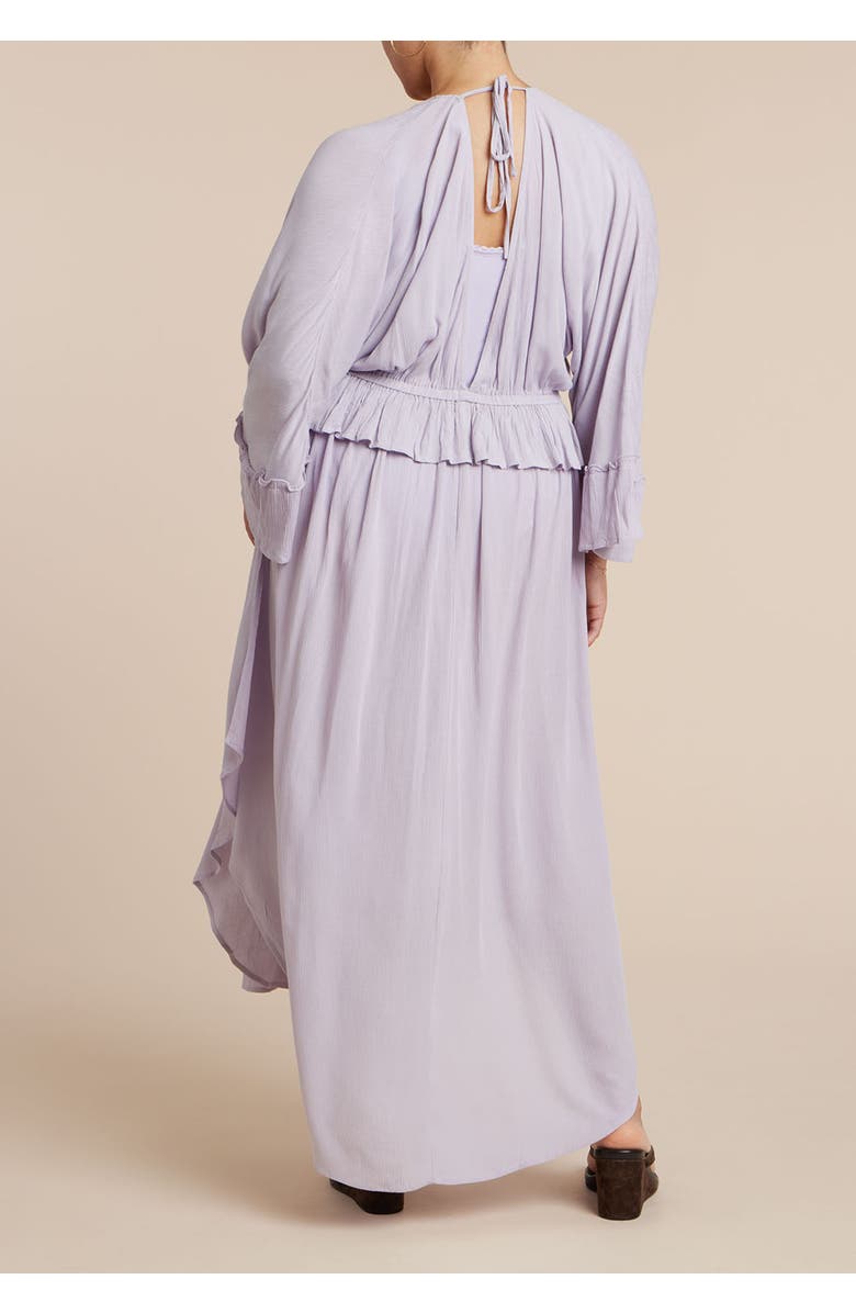 ELOQUII Tie Front Kaftan, Alternate, color, Thistle