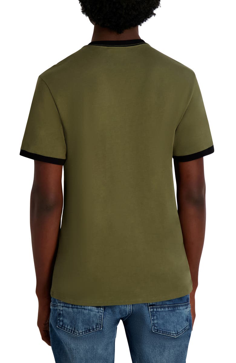 KARL LAGERFELD PARIS Oversized Outline T-Shirt, Alternate, color, Olive