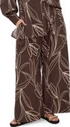 City Chic Athena Mixed Print Wide Leg Pants