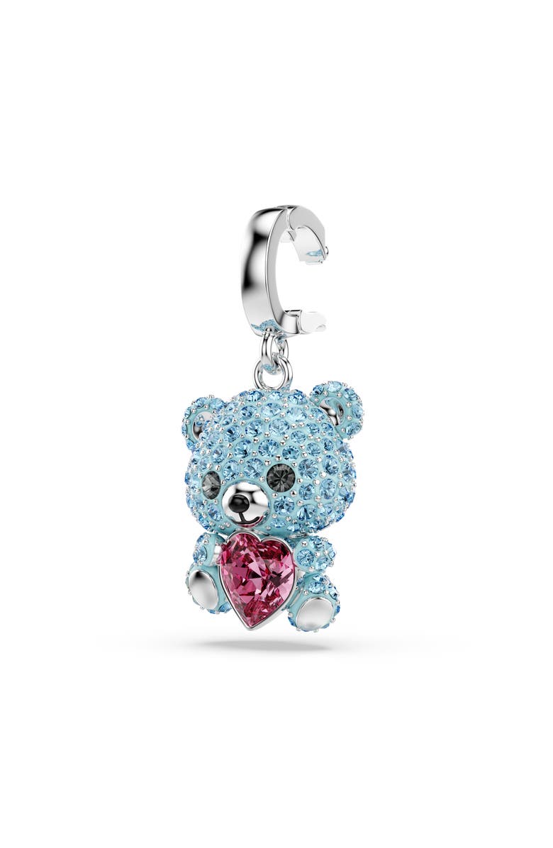 Swarovski Idyllia Crystal Teddy Bear Charm, Alternate, color, Blue
