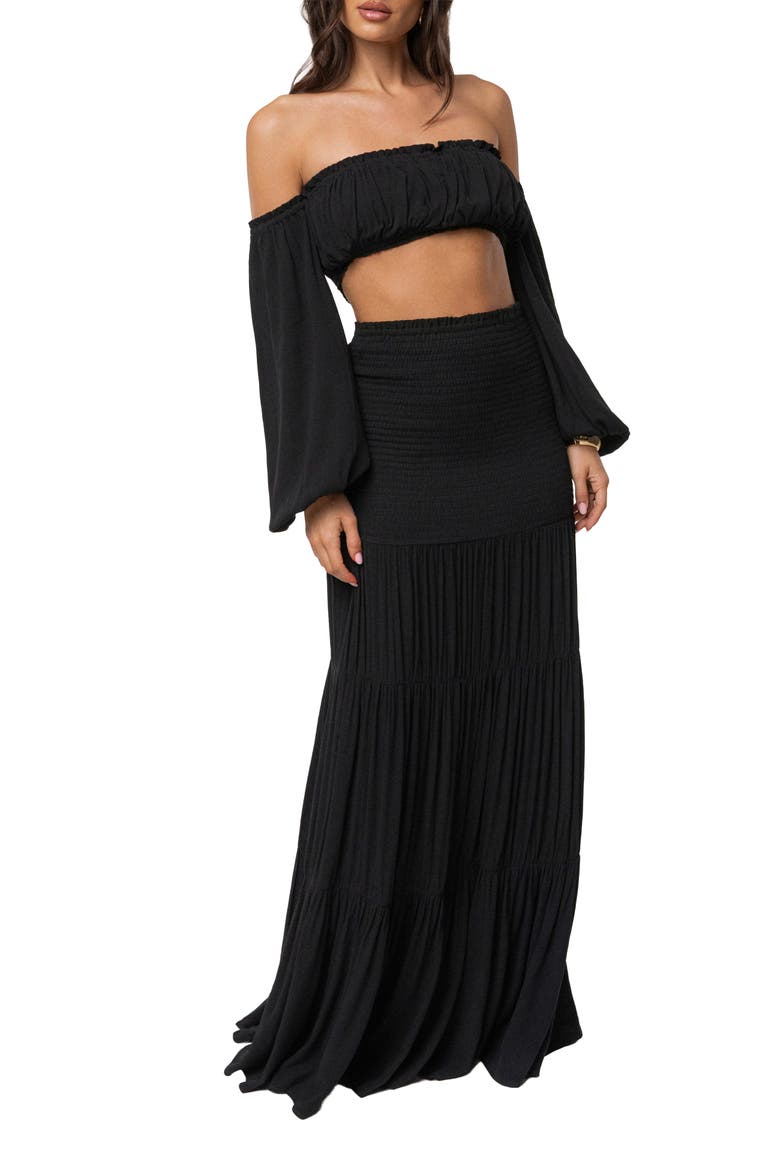 Solana Skirt Set, Alternate, color, Black