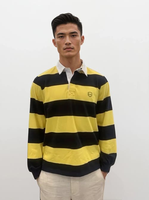 Ledger & Ford Varsity Stripe Rugby Shirt In Multi