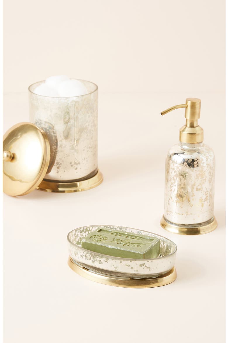 Large Moonglow Glass Bath Canister, Alternate, color, GOLD