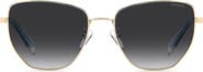 Polaroid 56mm Polarized Gradient Square Sunglasses