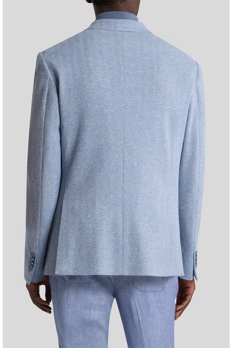 Roma Jersey Cotton & Linen Herringbone Sport Coat, Alternate, color, AZZURRO
