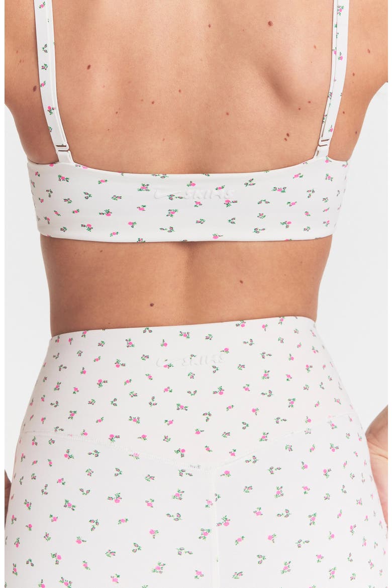 Matte Floral High Waist Shorts, Alternate, color, NSKM ACTV IVORY/ NSKM FLAMINGO