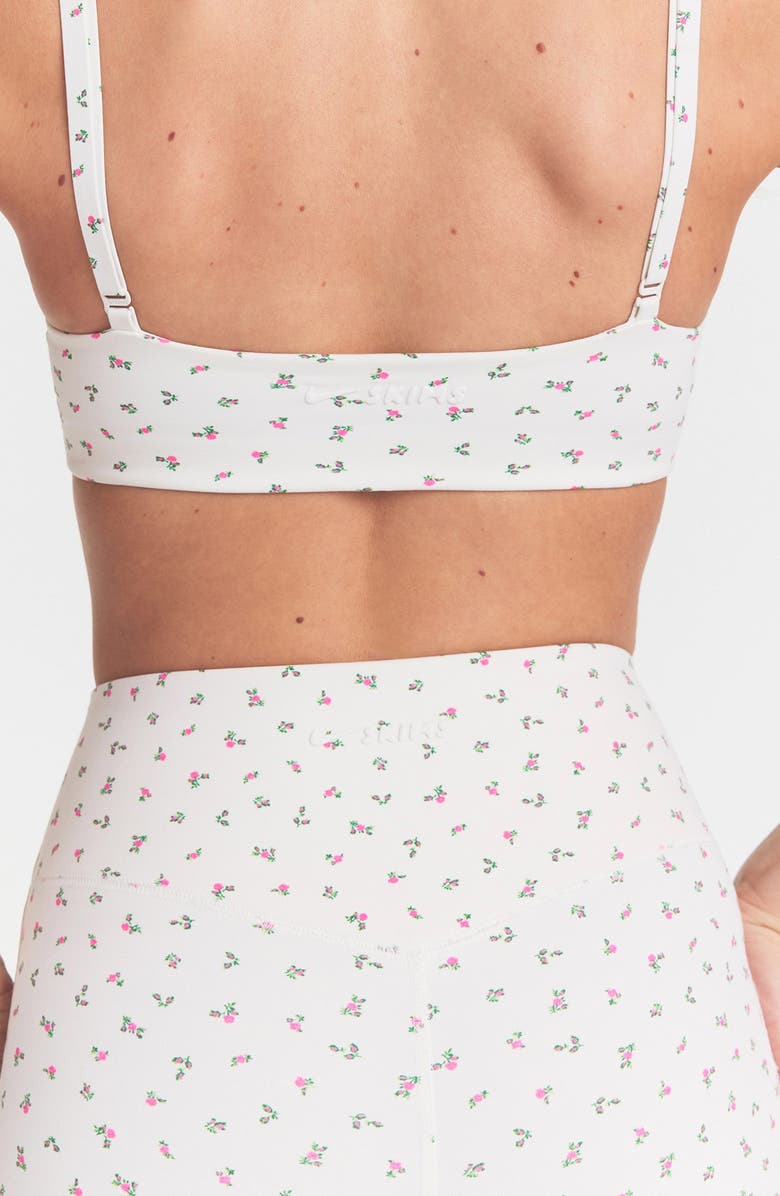NikeSKIMS Matte Floral High Waist Shorts, Alternate, color, Nskm Actv Ivory/ Nskm Flamingo