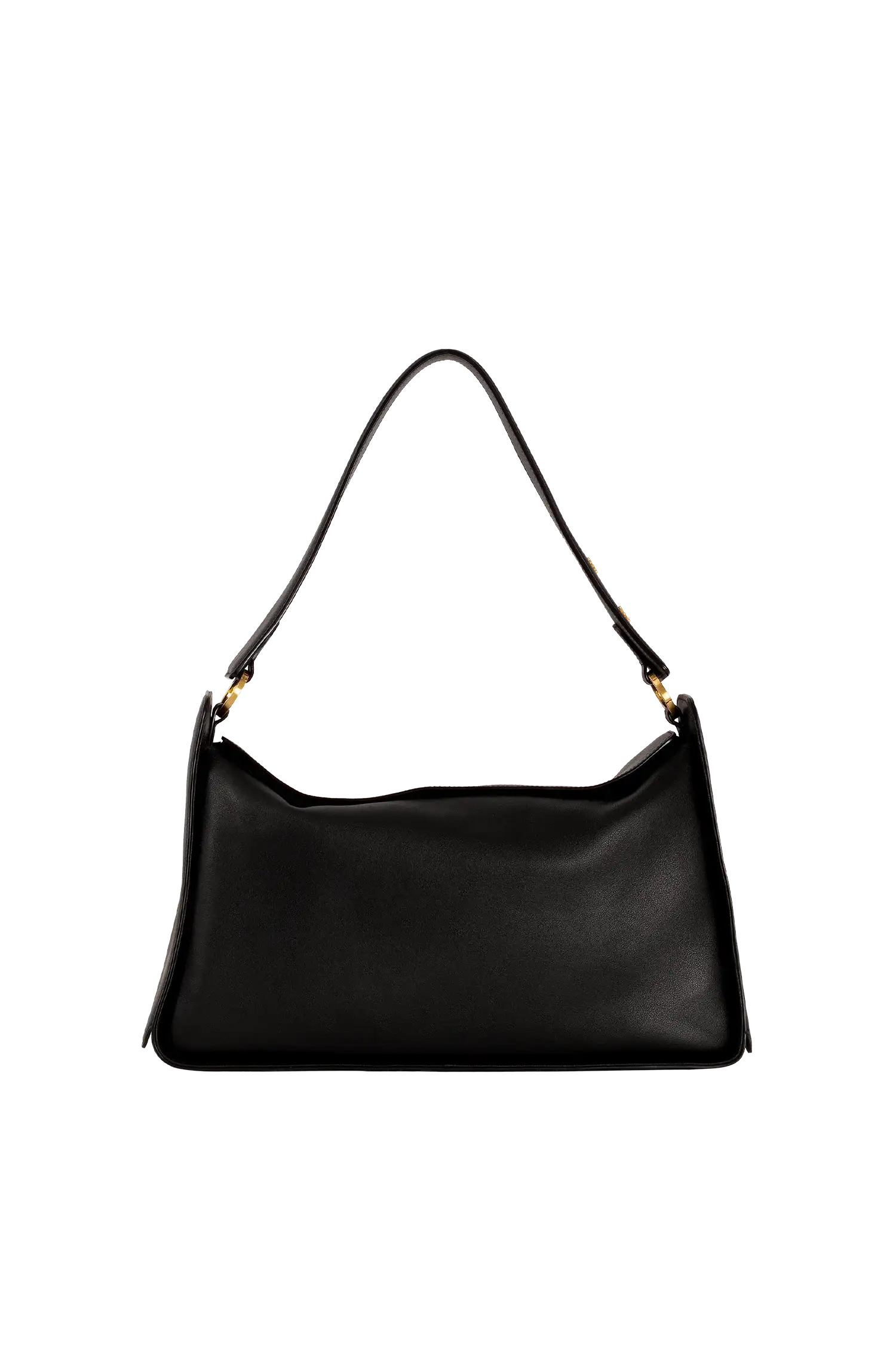 Esthera 10AM Maxi Leather Shoulder Bag, Alternate, color, Black