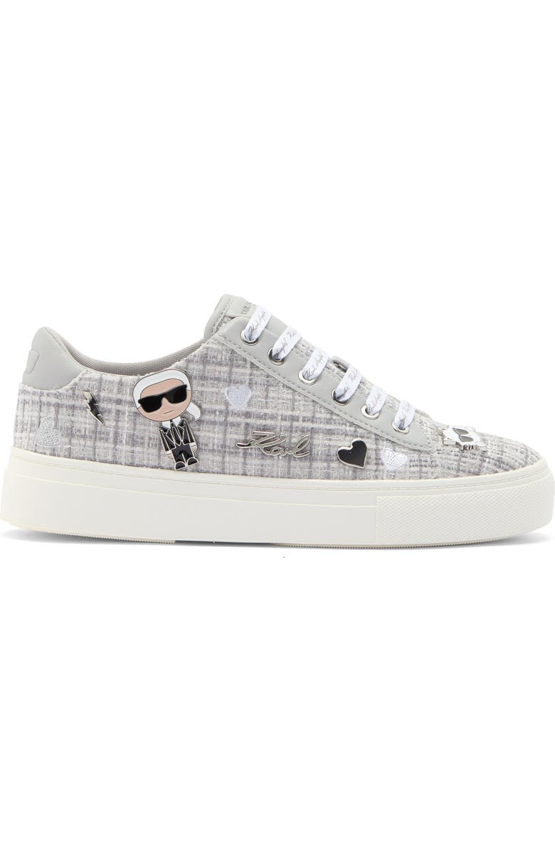 KARL LAGERFELD PARIS Cate Pins Sneaker, Alternate, color, Grey