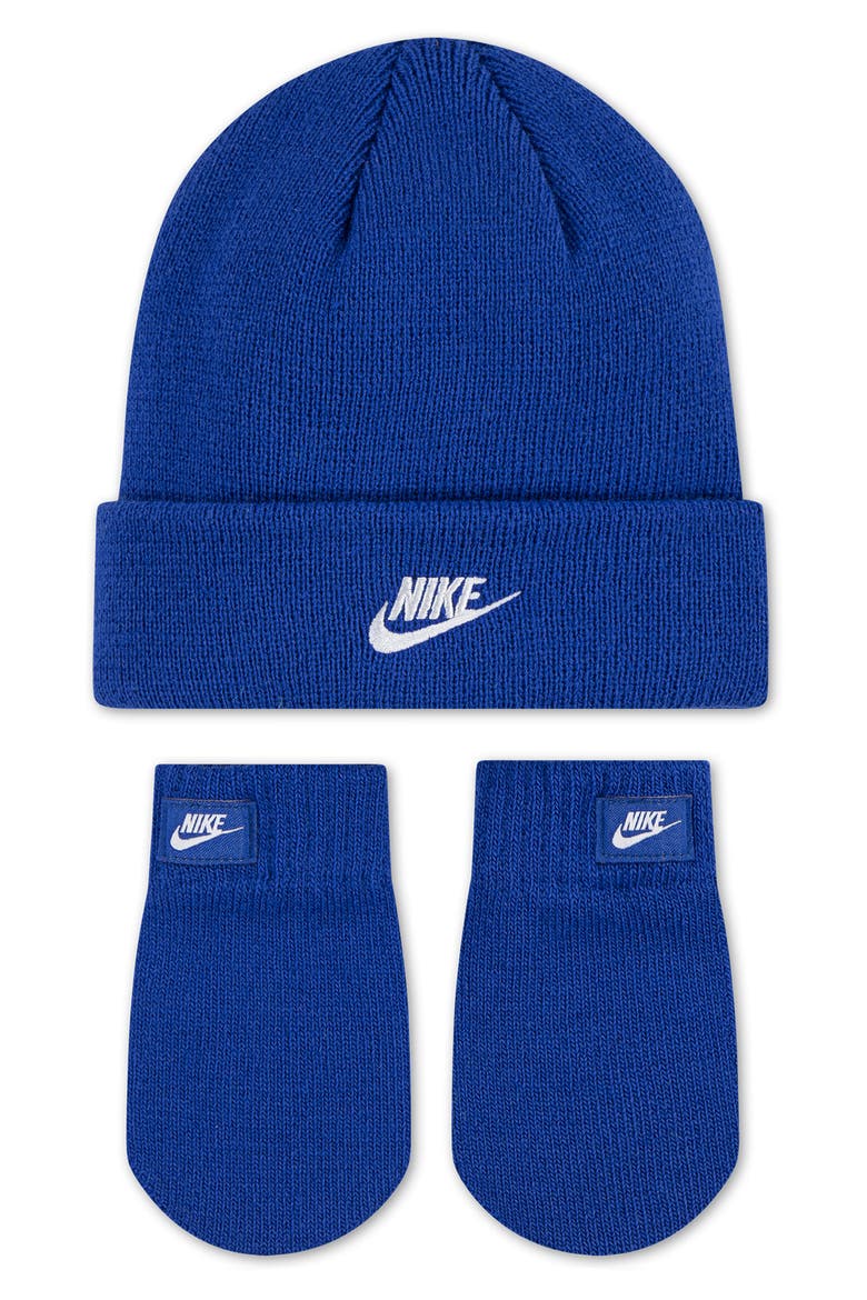 Futura Beanie & Gloves Set, Main, color, GAME ROYAL