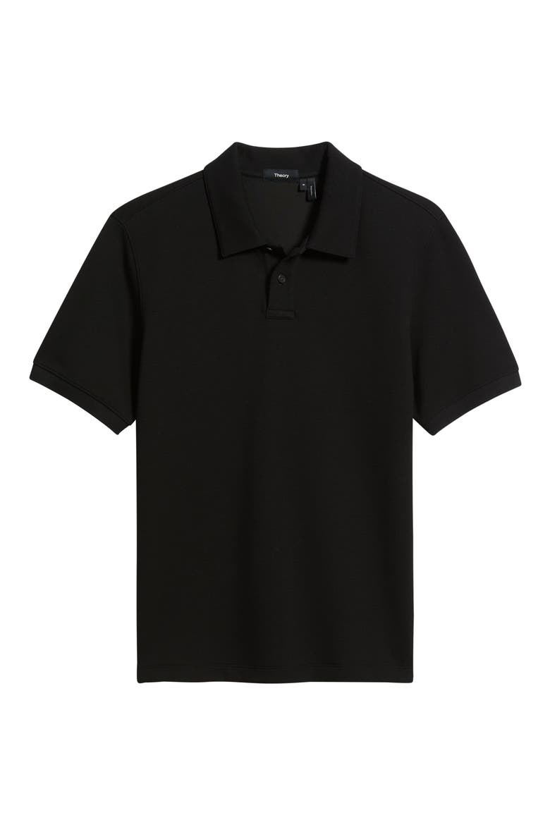 Delroy Double Piqué Polo, Alternate, color, BLACK