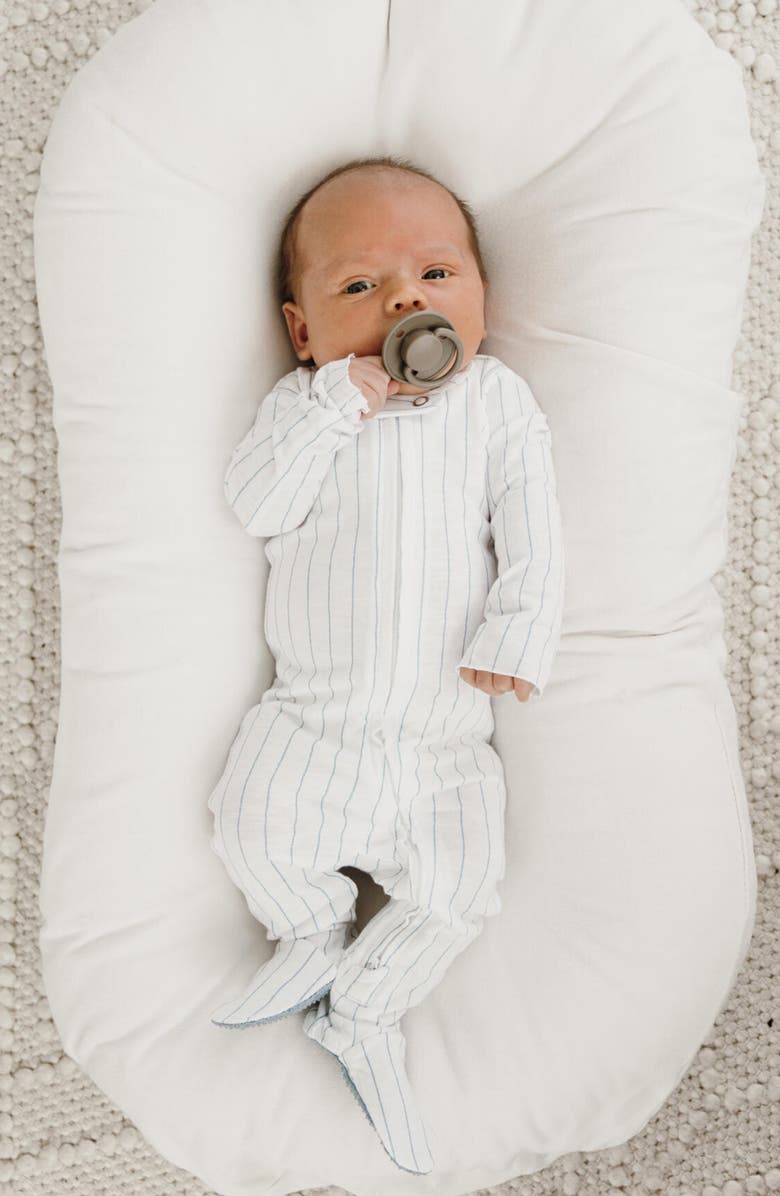 L'ovedbaby Stripe Fitted One-Piece Organic Cotton Footie Pajamas, Alternate, color, 