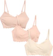 Danskin 3-Pack Scalloped Laser Cut Lounge Bras