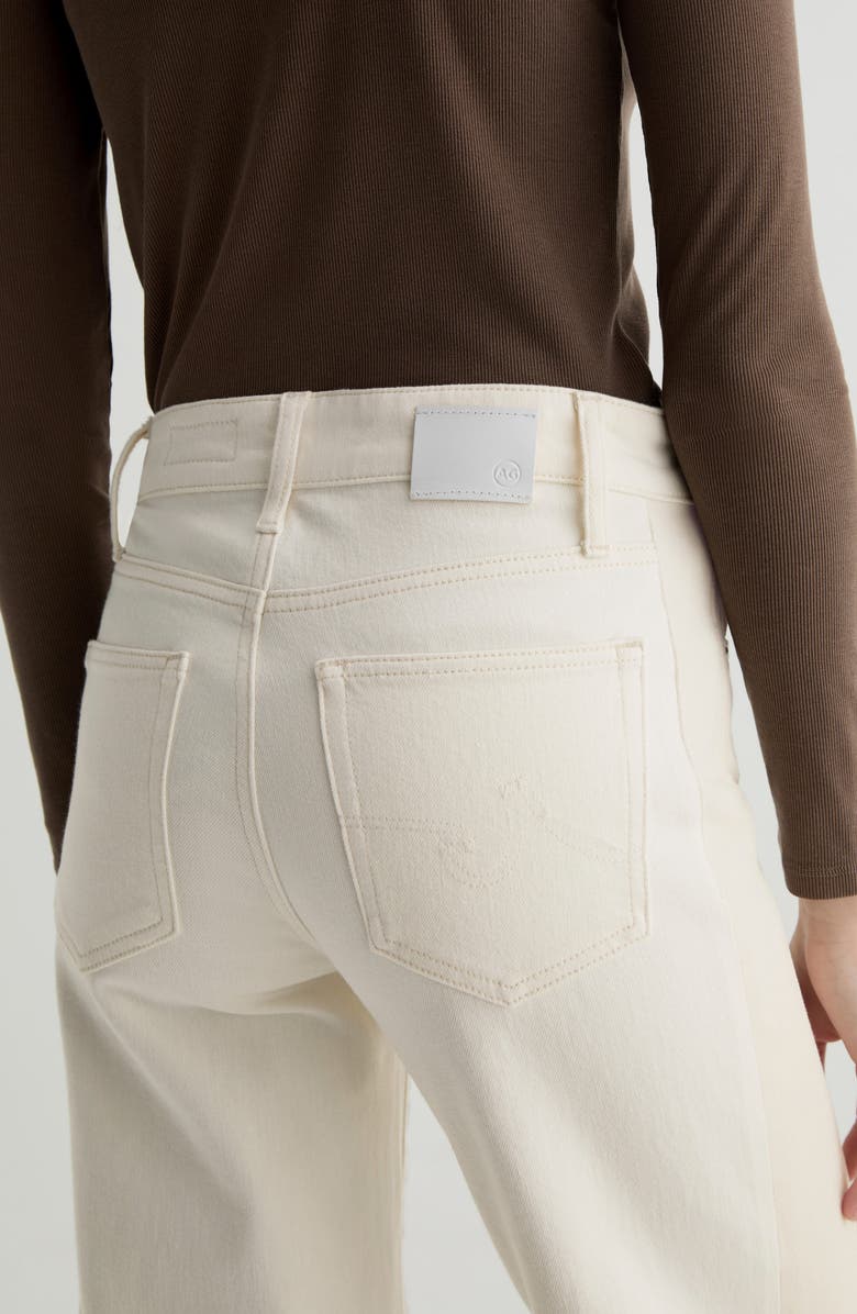 AG Saige High Waist Wide Leg Jeans, Alternate, color, Powder/Ecru