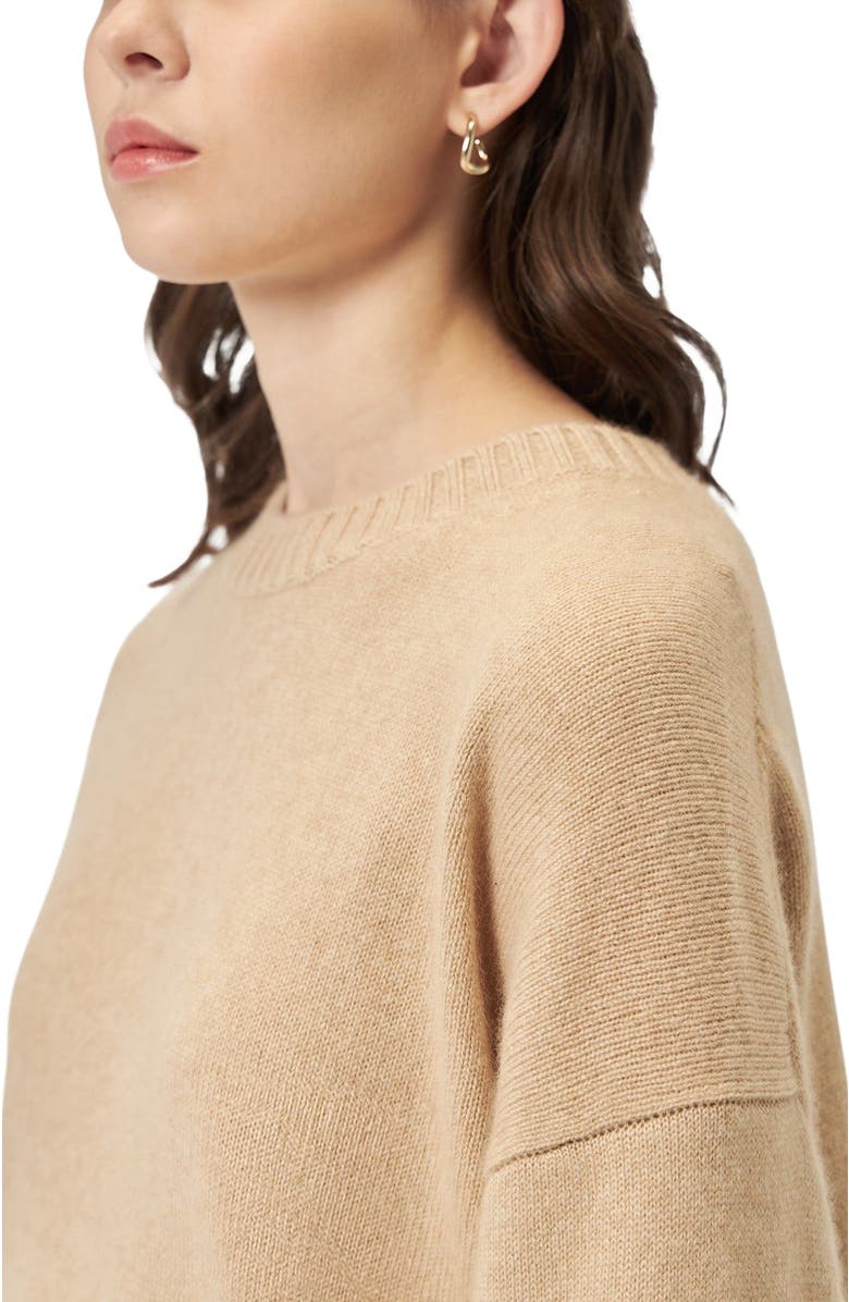 GOBI Mongolian Cashmere Loose-Fit Cashmere Sweater, Alternate, color, Beige