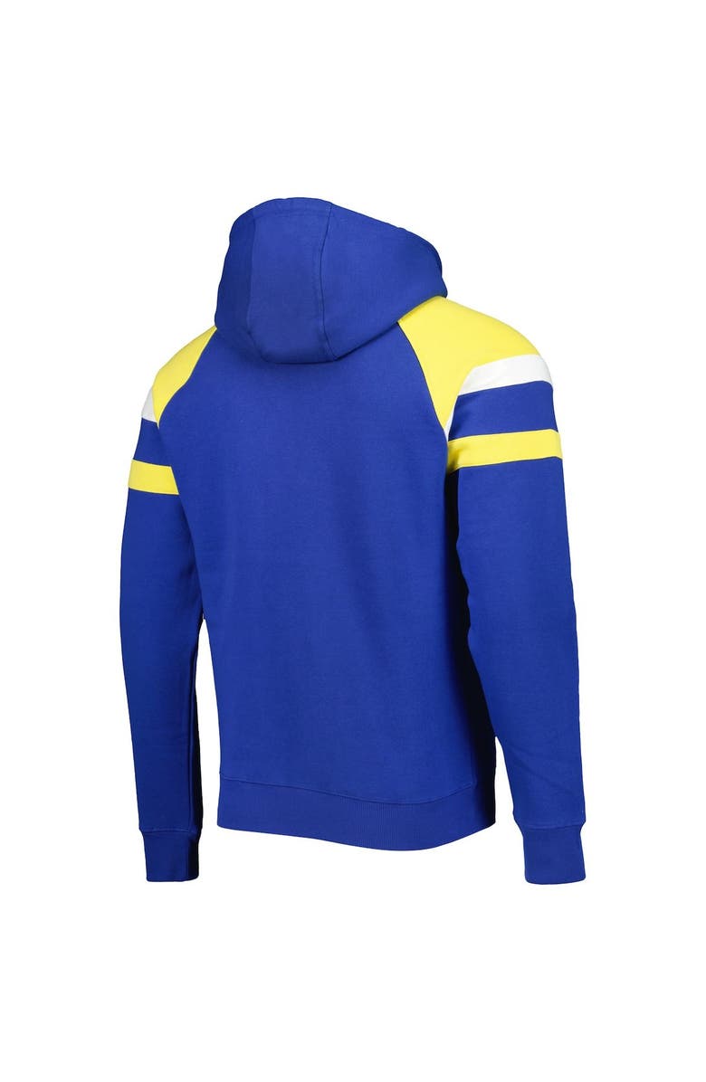 STARTER Men's Starter Royal Los Angeles Rams Draft Fleece Raglan Pullover Hoodie, Alternate, color, 