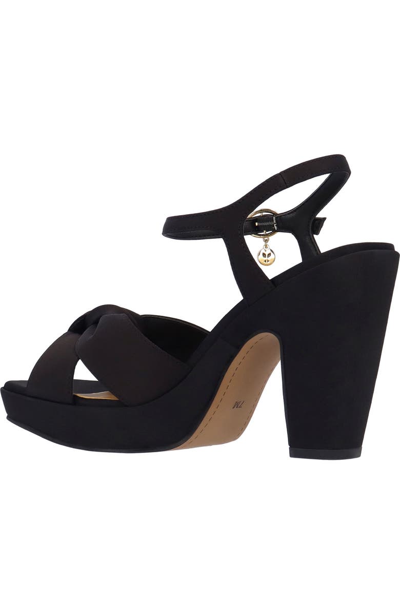 J. Reneé Burkett Ankle Strap Platform Sandal, Alternate, color, Black