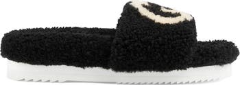Eileen Logo Genuine Shearling Slide Sandal