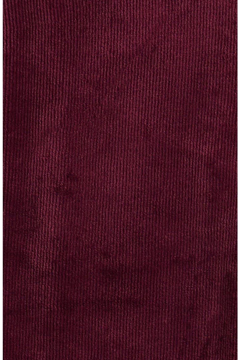 Kids' Rib Velour Flared Pants, Alternate, color, DARK RED