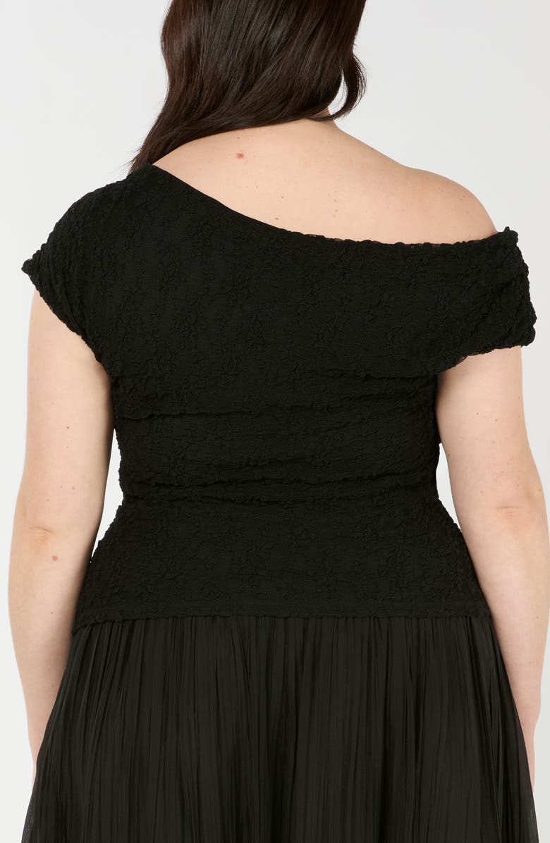 Estelle Gia One Shoulder Top, Alternate, color, Black