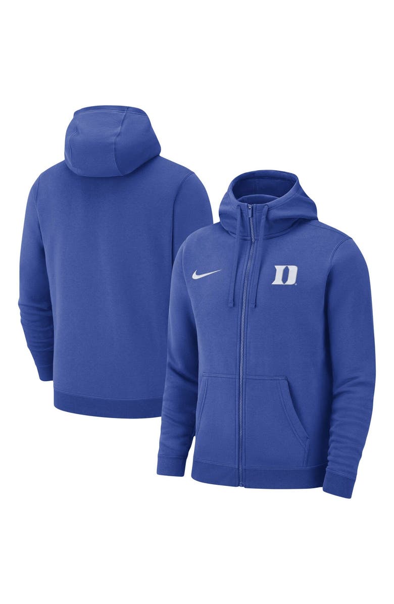 Nike Men's Nike Royal Duke Blue Devils Club Full-Zip Hoodie, Main, color, 