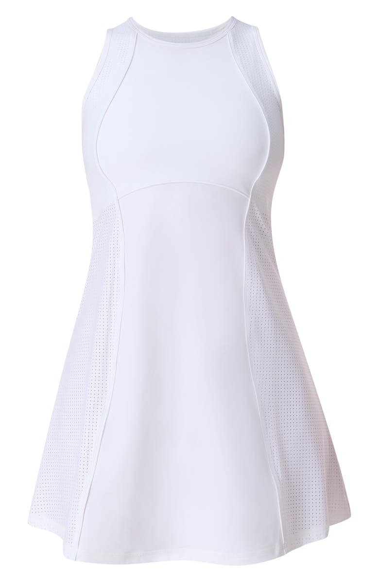 Sweaty Betty Racket Sleeveless Tennis Dress, Alternate, color, White