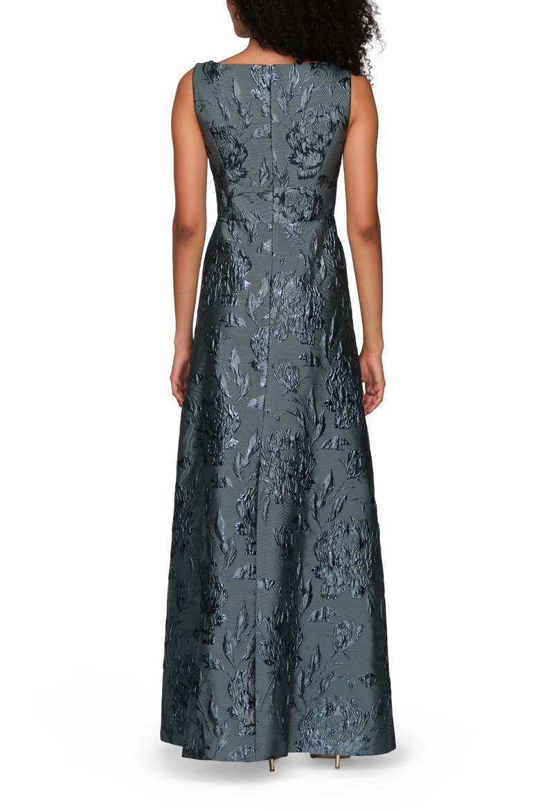 Guilietta Jacquard Gown, Alternate, color, SLATE BLUE