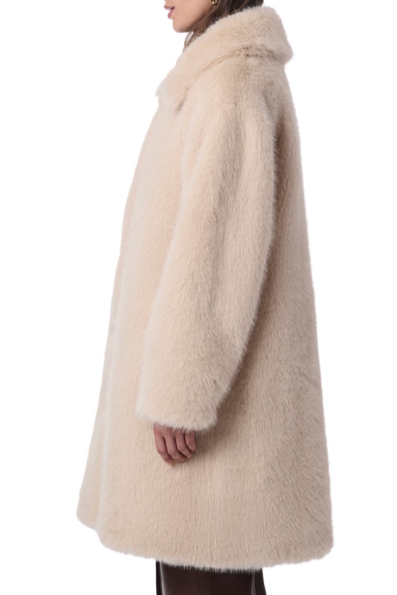 Faux Fur Swing Coat, Alternate, color, MISTY GOLD