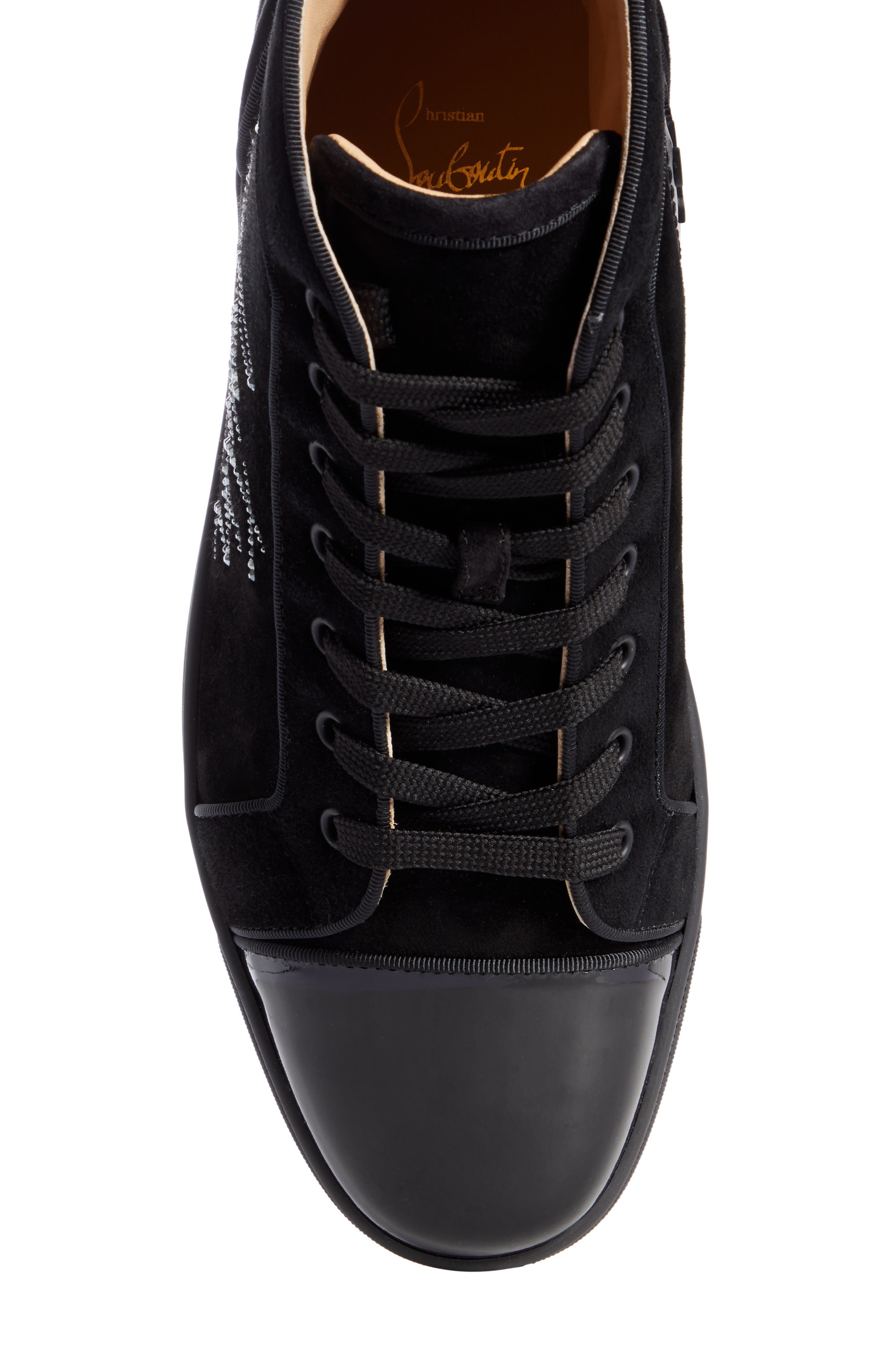 Christian Louboutin Louis Strass Sneaker, Alternate, color, 