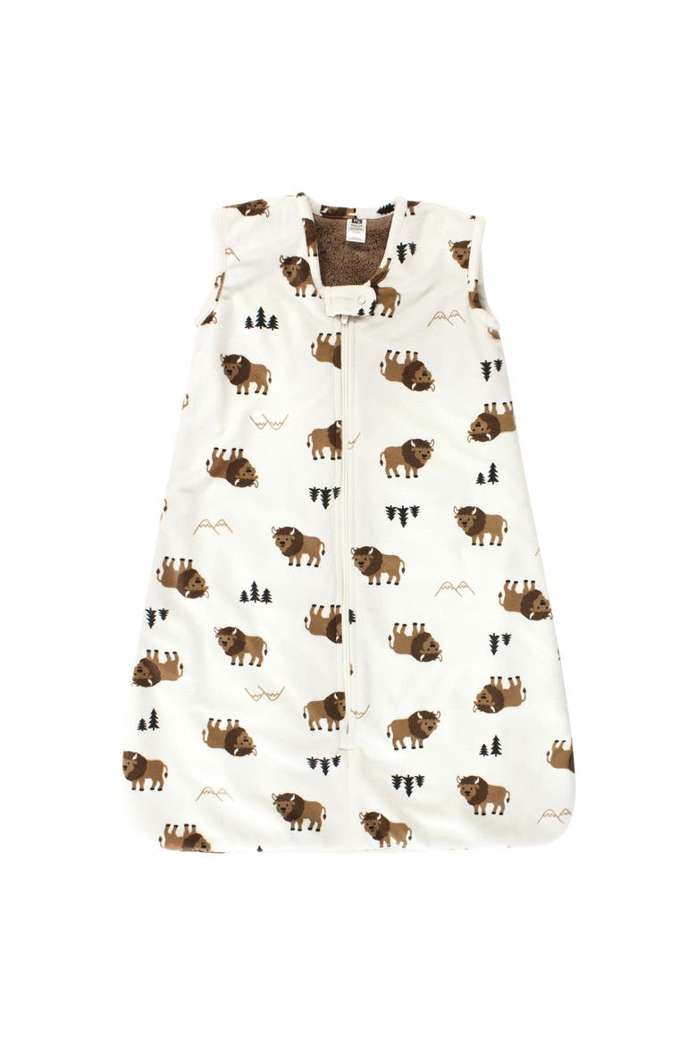 Plush Faux Fur Sleeping Bag, Wearable Blanket, Main, color, Wild Buffalo