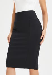 Betabrand Power Down Pencil Skirt | High-Waist