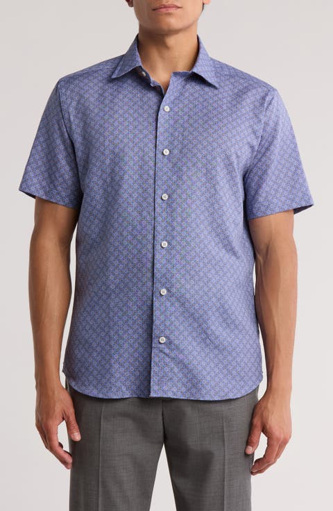 Linen & Cotton Short Sleeve Sport Shirt